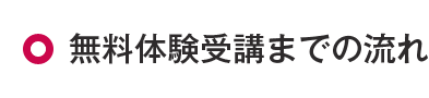 無料体験受講までの流れ