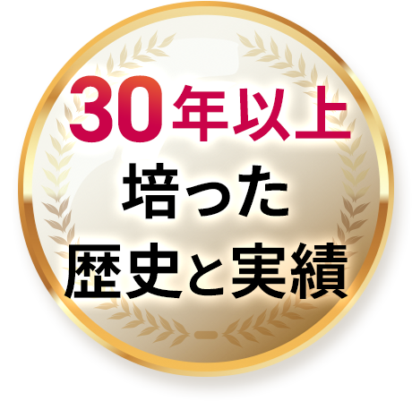 30年以上培った歴史と実績